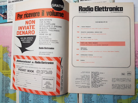 Lotto 7 RADIO ELETTRONICA  1972 elettronica electronics STEREO RADIO TV