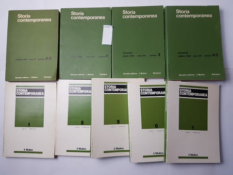 Lotto 9 riviste STORIA CONTEMPORANEA IL MULINO 1980/92 sacco vanzetti mussolini