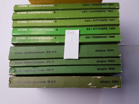 Lotto 9 riviste STORIA CONTEMPORANEA IL MULINO 1980/92 sacco vanzetti mussolini