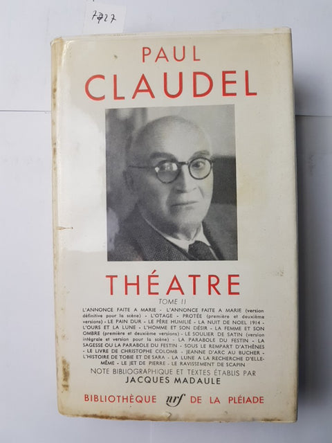 PAUL CLAUDEL THEATRE tome II 1956 Gallimard