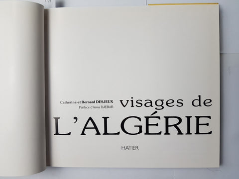 VISAGES DE L'ALGERIE Desjeux 1989 HATIER Algeria editions grandvaux (7737