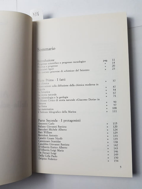 ALLE ORIGINI DELLA SCIENZA IN LIGURIA 1990 Sandro Doldi marina Genova chimica