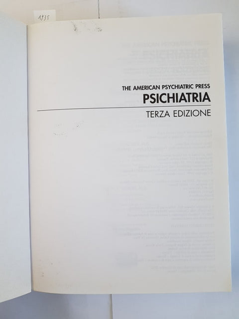 PSICHIATRIA vol.1 Hales Yudofsky Talbott 2002 American Psychiatric Press