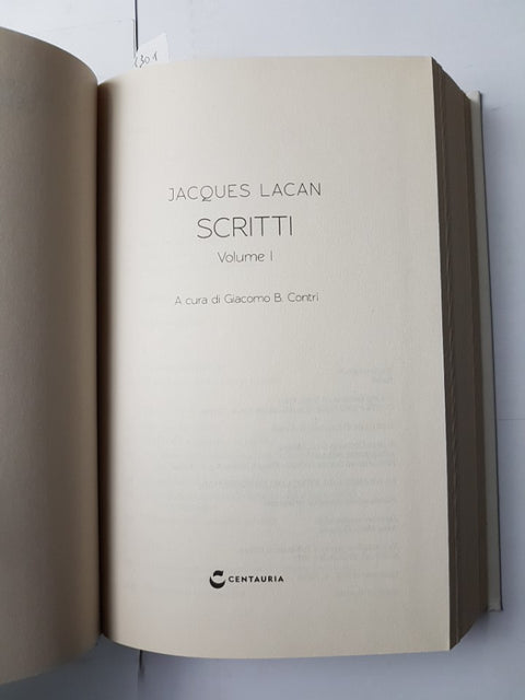 JACQUES LACAN Scritti volume 1 CENTAURIA 2018 Psicologia (1301)