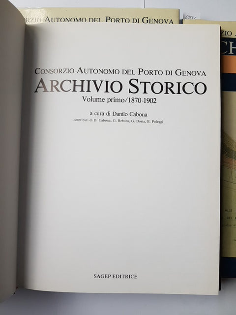 4 Voll. ARCHIVIO STORICO CONSORZIO AUTONOMO DEL PORTO DI GENOVA liguria darsena