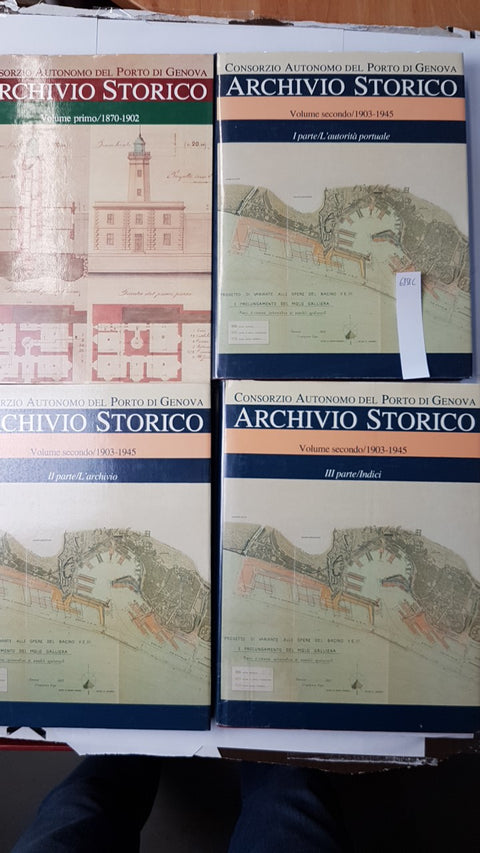 4 Voll. ARCHIVIO STORICO CONSORZIO AUTONOMO DEL PORTO DI GENOVA liguria darsena