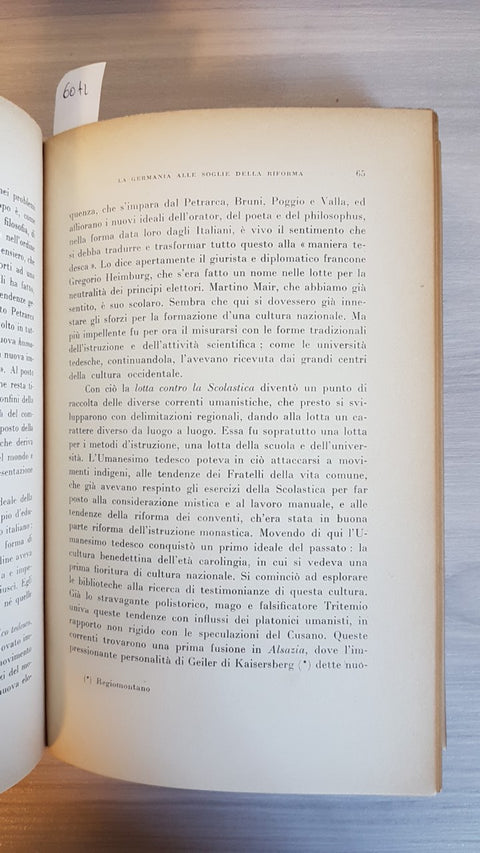 LA RIFORMA Lutero e Carlo VI - JOACHIMSEN - NERI POZZA - 1955