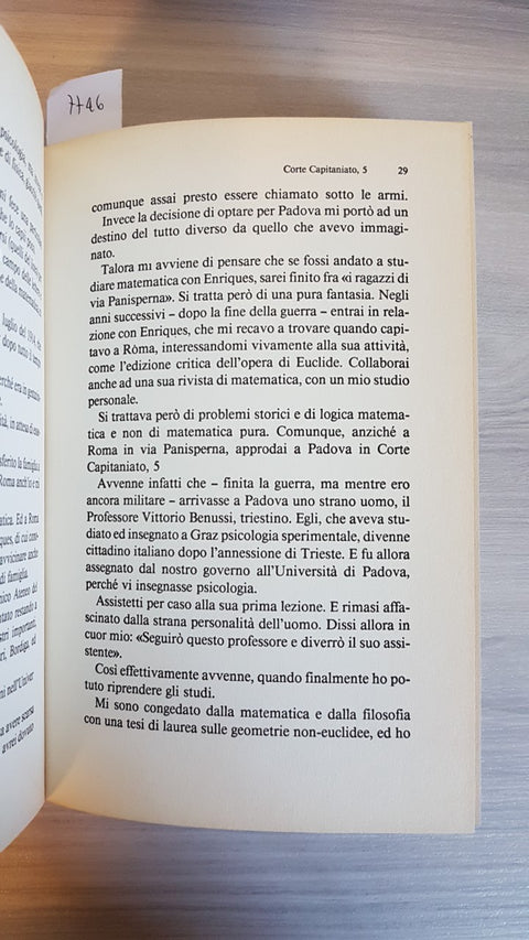 CURAR NEVROTICI CON LA PROPRIA PSICOANALISI - MUSATTI - MONDADORI - 1987