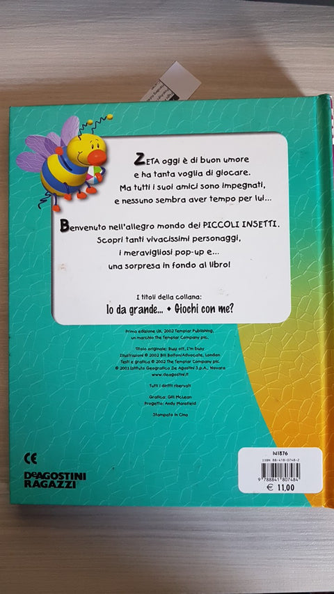 GIOCHI CON ME? libro Pop-Up dei Piccoli insetti - De Agostini 2002