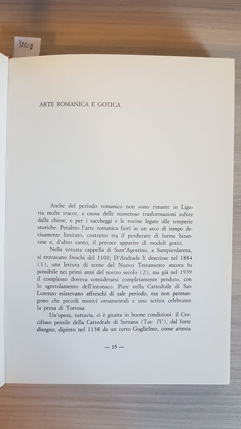 LA LIGURIA NELLA PITTURA  DALLE ORIGINI AL '600 - CASANOVA - ARTIGIANA - 1970