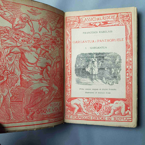 RABELAIS 3 volumi GARGANTUA E PANTAGRUELE 1925 FORMIGGINI classici del ridere