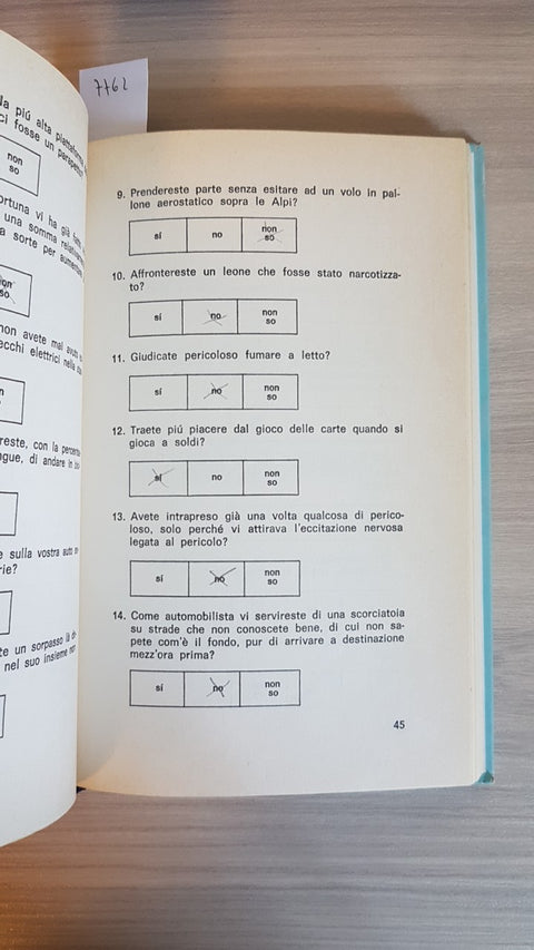 IL TEST DELLA PERSONALITA' - LAUSTER - EUROCLUB 1985 personalit