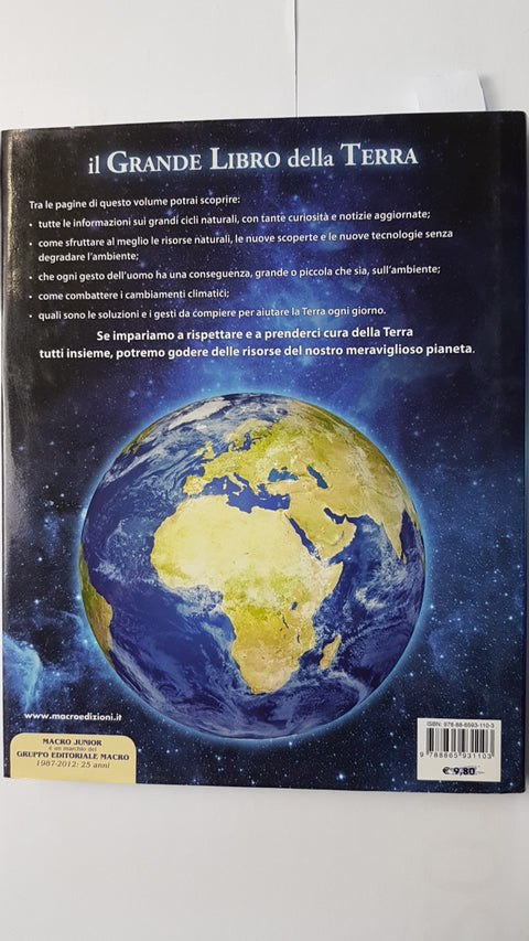 IL GRANDE LIBRO DELLA TERRA 100 argomenti AMBIENTE NATURA CLIMA ECOLOGIA - MACRO