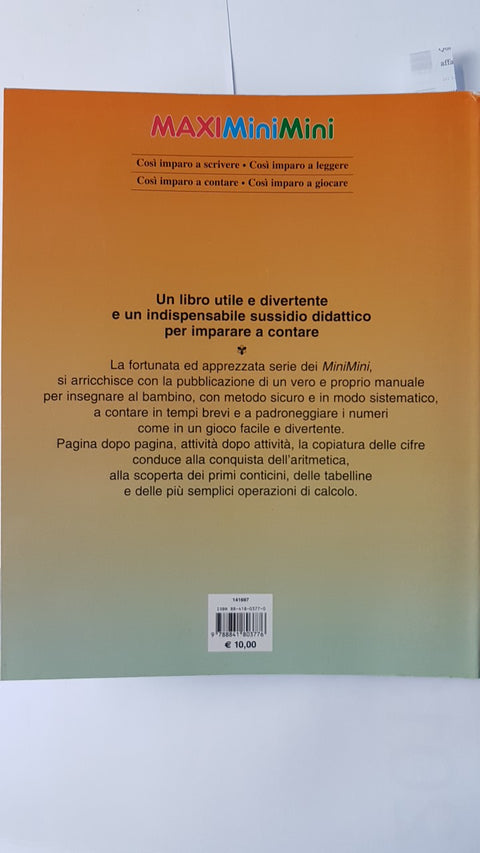 Cos imparo a contare 4 DE AGOSTINI Corbella Paciotti TABELLINE CALCOLO