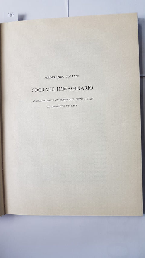 Ferdinando Galiani SOCRATE IMMAGINARIO tir.lim.num. 220/250 xilografie - 1959