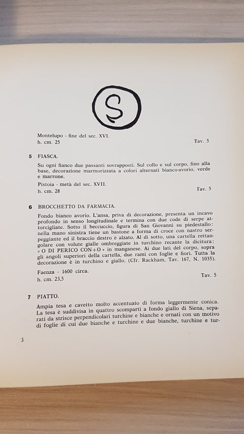 LE MAIOLICHE DELLA COLLEZIONE D. SERRA - illustrato - LA PORTA D'ORO -