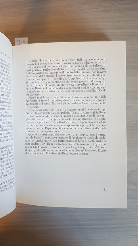 LE CHIAVI PESANTI - AGASSO - PAOLO VI - LIBRERIA DELLA FAMIGLIA - 1979