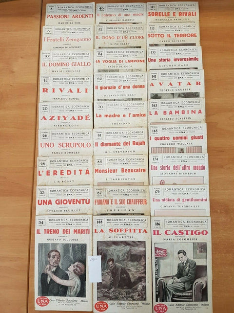 Lotto 3 libri ROMANTICA ECONOMICA 1925 SONZOGNO leggi i titoli all'interno