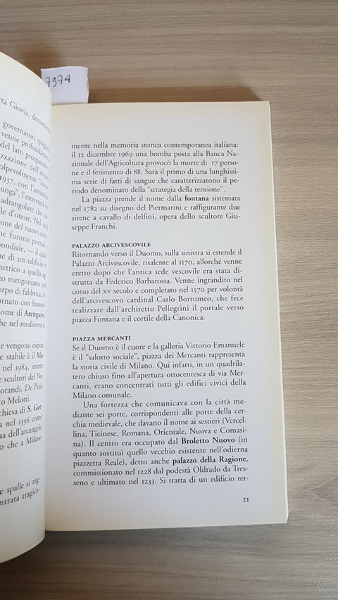 MILANO CONOSCERE IL CENTRO STORICO - CANTELLA - DE FERRARI 1998 guida illustrata