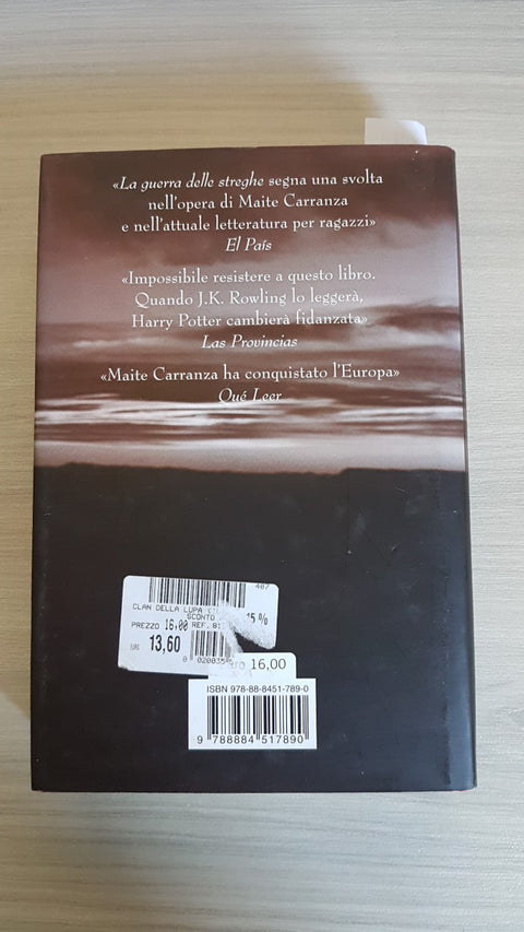 IL CLAN DELLA LUPA - MAITE CARRANZA 2007 SALANI 1°ED. - la guerra delle streghe