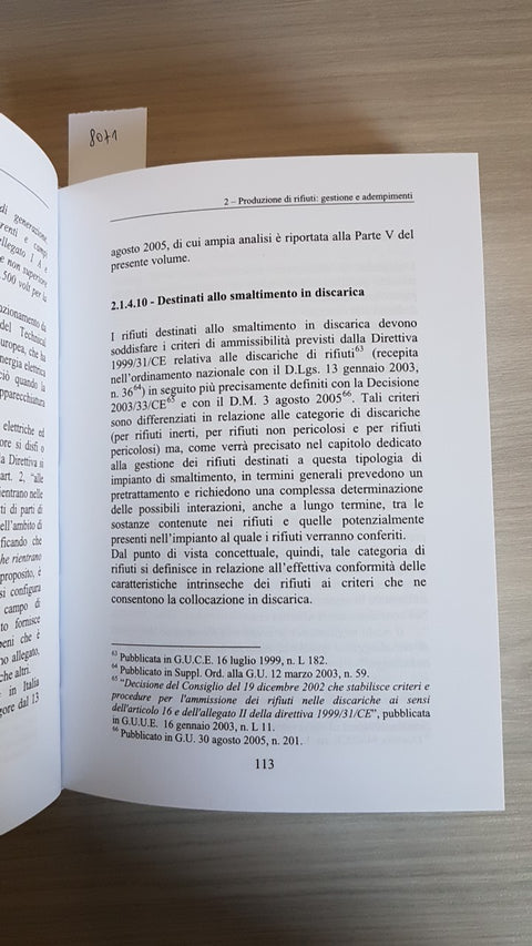 RIFIUTI LE NORME E GLI ADEMPIMENTI 2 - MAGLIA, PIPERE 2005 ARS + cd-rom