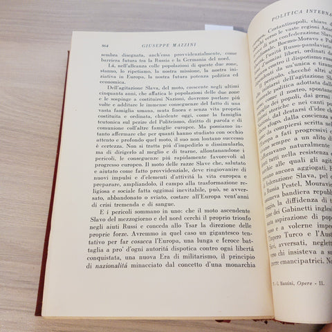 GIUSEPPE MAZZINI OPERE II 2 a cura di LUIGI SALVATORELLI 1939 RIZZOLI