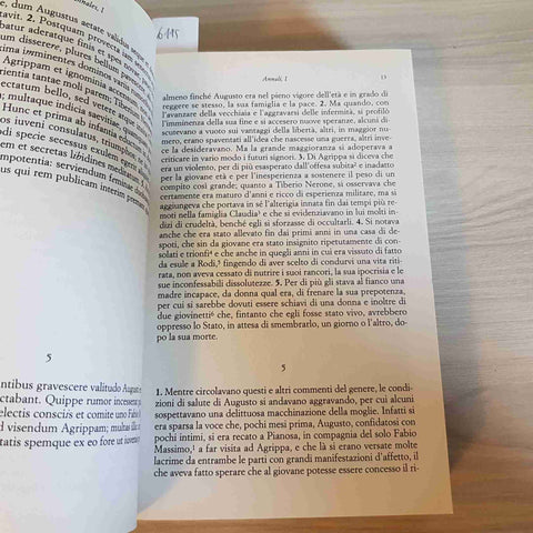 ANNALI I -VI Cornelio Tacito - OSCAR MONDADORI 2001 testo a fronte latino