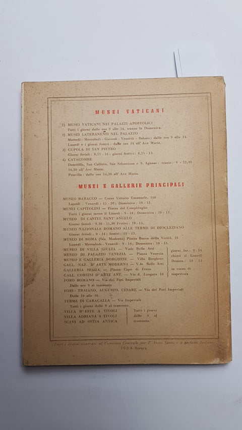 ANNO SANTO 1950 PICCOLA GUIDA DI ROMA PER I PELELGRINI Giubileo Vaticano Papa