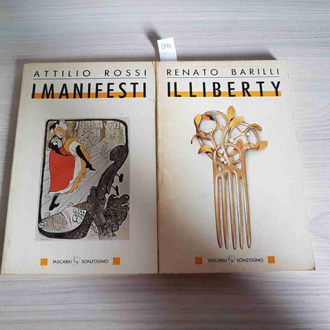 2 libri: IL LIBERTY + I MANIFESTI - BARILLI, ROSSI 1992 SONZOGNO cinzano campari