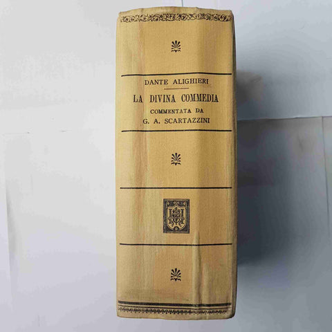 DANTE ALIGHIERI LA DIVINA COMMEDIA 1903 HOEPLI note di Scartazzini CON RIMARIO