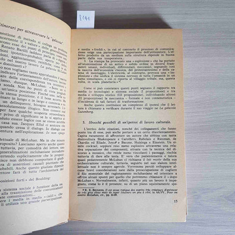 LA GALASSIA GUTENBERG LA NASCITA DELL'UOMO TIPOGRAFICO - MCLUHAN 1981 ARMANDO