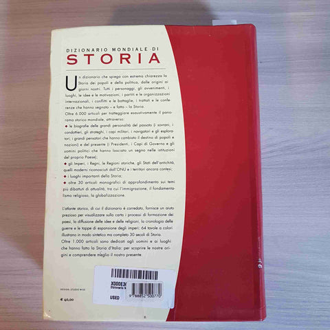 DIZIONARIO MONDIALE DI STORIA - RIZZOLI, LAROUSSE 2003 enciclopedico