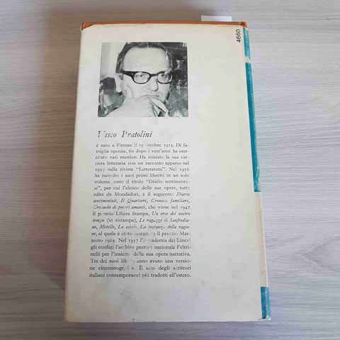 LA COSTANZA DELLA RAGIONE - VASCO PRATOLINI - MONDADORI - 1965