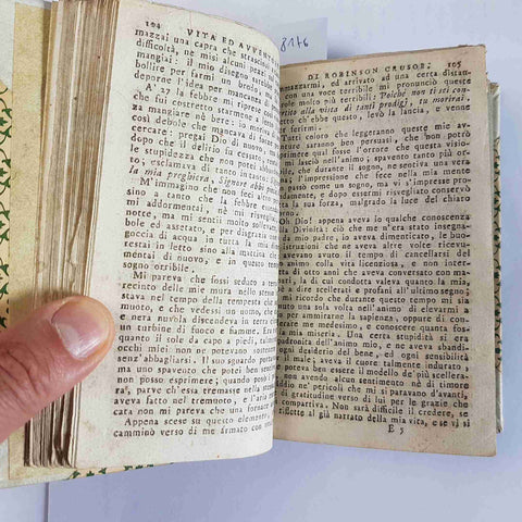 1810 VITA ED AVVENTURE DI ROBINSON CRUSOE STORIA GALANTE Venezia tipog. ZERLETTI