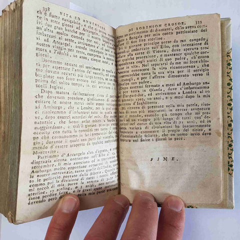 1810 VITA ED AVVENTURE DI ROBINSON CRUSOE STORIA GALANTE Venezia tipog. ZERLETTI