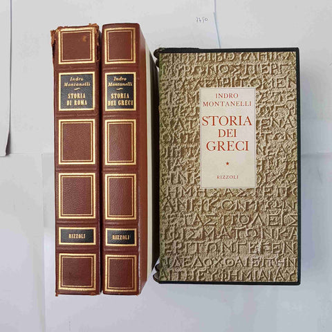 INDRO MONTANELLI 2 volumi STORIA DI ROMA + STORIA DEI GRECI 1967 RIZZOLI