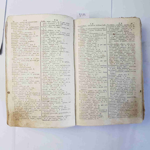 1794 NUOVO VOCABOLARIO ITALIANO LATINO compilato CARLO MANDOSIO 1°parte GALEAZZI