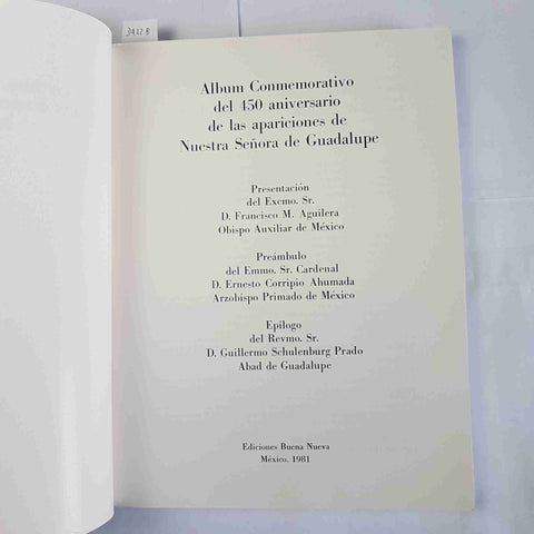 ALBUM DEL 450 ANIVERSARIO DE LAS APARICIONES DE NUESTRA SENORA DE GUADALUPE 1981