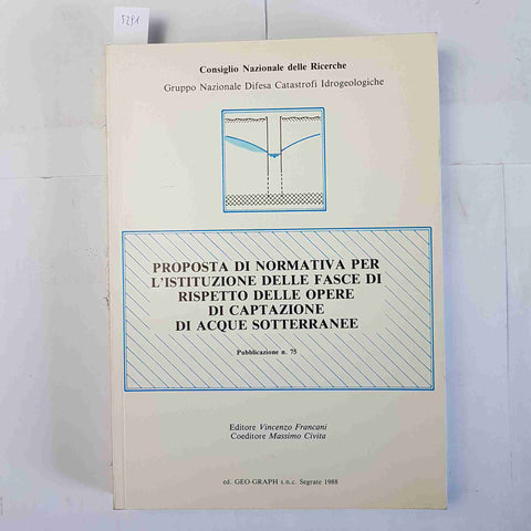 Istituzione fasce di rispetto opere di captazione acque sotterranee IDROGEOLOGIA