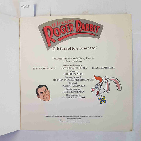 CHI HA INCASTRATO ROGER RABBIT c'è fumetto e fumetto! 1988 GIORGIO MONDADORI