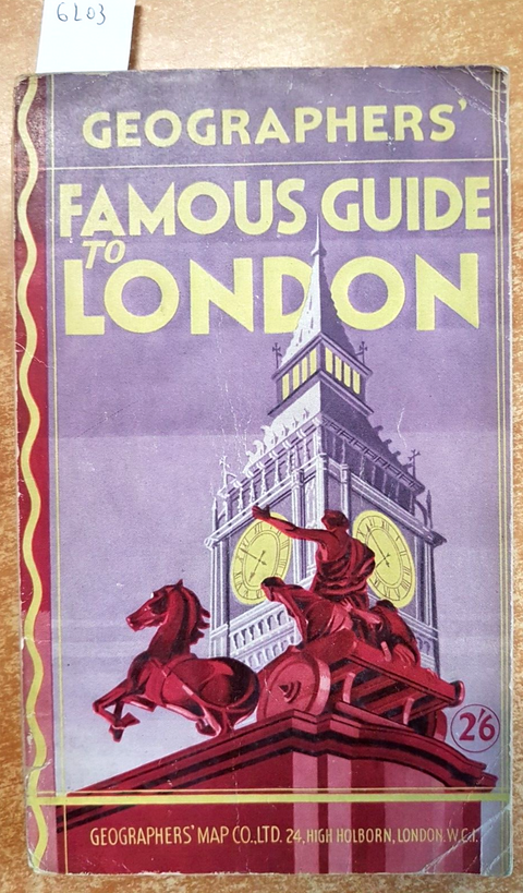 Geographers' FAMOUS GUIDE TO LONDON 50 illustrations and 5 maps - anni '60