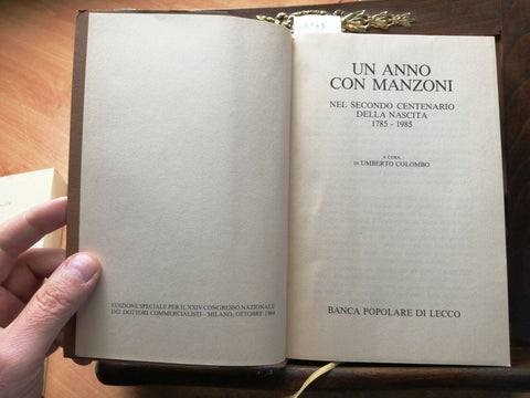 UN ANNO CON MANZONI: 365 BRANI - COLOMBO UMBERTO 1984 POPOLARE DI LECCO (17