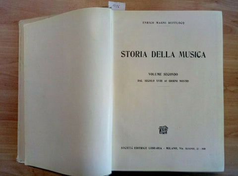 STORIA DELLA MUSICA DAL SECOLO XVIII AI GIORNI NOSTRI 1929 DUFFLOCQ VOL.2(1