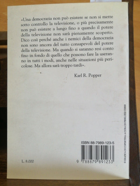 Cattiva maestra televisione - Karl R. Popper - John Condry 1994 DONZELLI (2