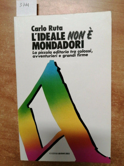 CARLO RUTA - L'IDEALE NON E' MONDADORI 1989 PICCOLA EDITORIA - 1ED. - (3