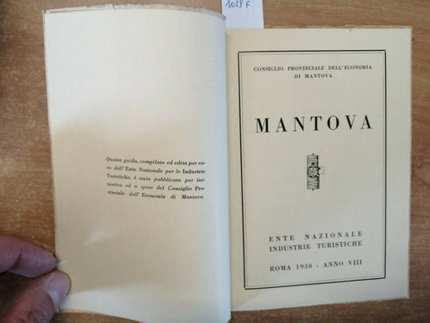 MANTUA ME GENUIT - GUIDA DI MANTOVA - 1930 - MUSSOLINIA - ILLUSTRATO - (102