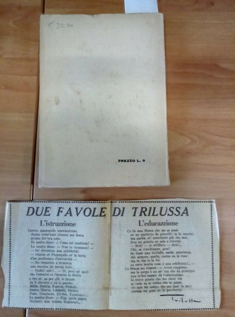 TRILUSSA NOVE POESIE 1922 MONDADORI - ROMANESCO - 429