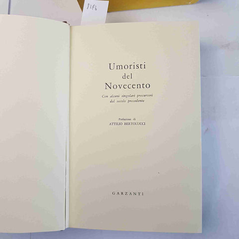 UMORISTI DEL NOVECENTO 1959 GARZANTI Attilio Bertolucci Queneau Guareschi Mosca