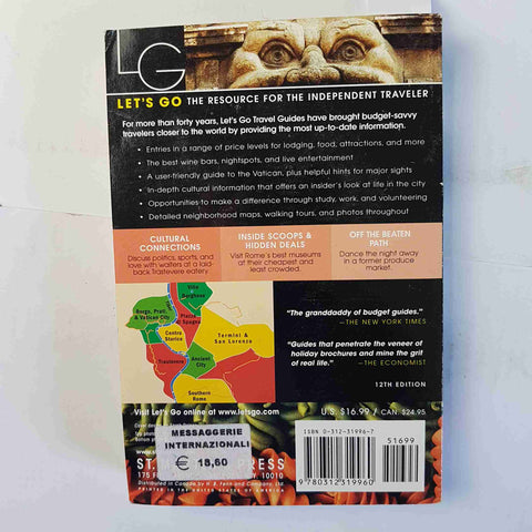 A LET'S GO CITY GUIDE ROME 2006 english ST. MARTIN'S PRESS Roma Colosseo Papa