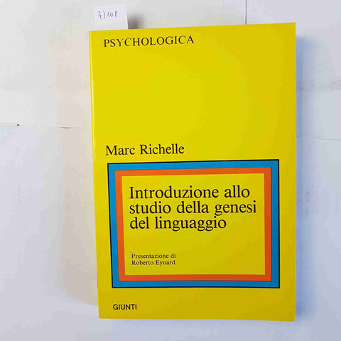 INTRODUZIONE ALLO STUDIO DELLA GENESI DEL LINGUAGGIO Marc Richelle 1990 GIUNTI